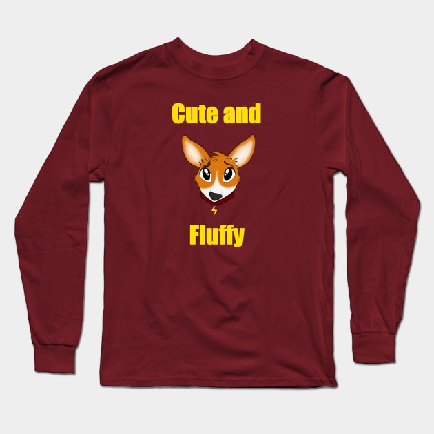 Cute and fluffy corgi Long Sleeve T-Shirt by MariRiUA